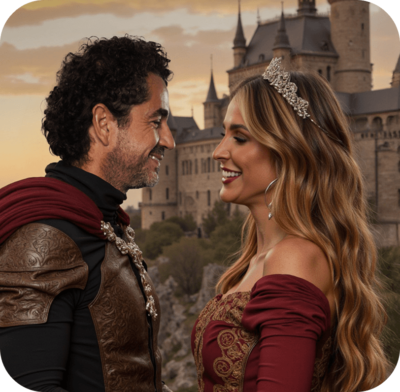 Case Ivoire — casal em castelo medieval