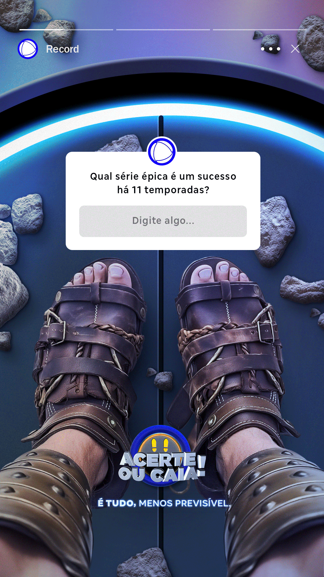Case Acerte ou Caia — quiz interativo